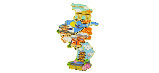 Production process of metal refrigerator magnets