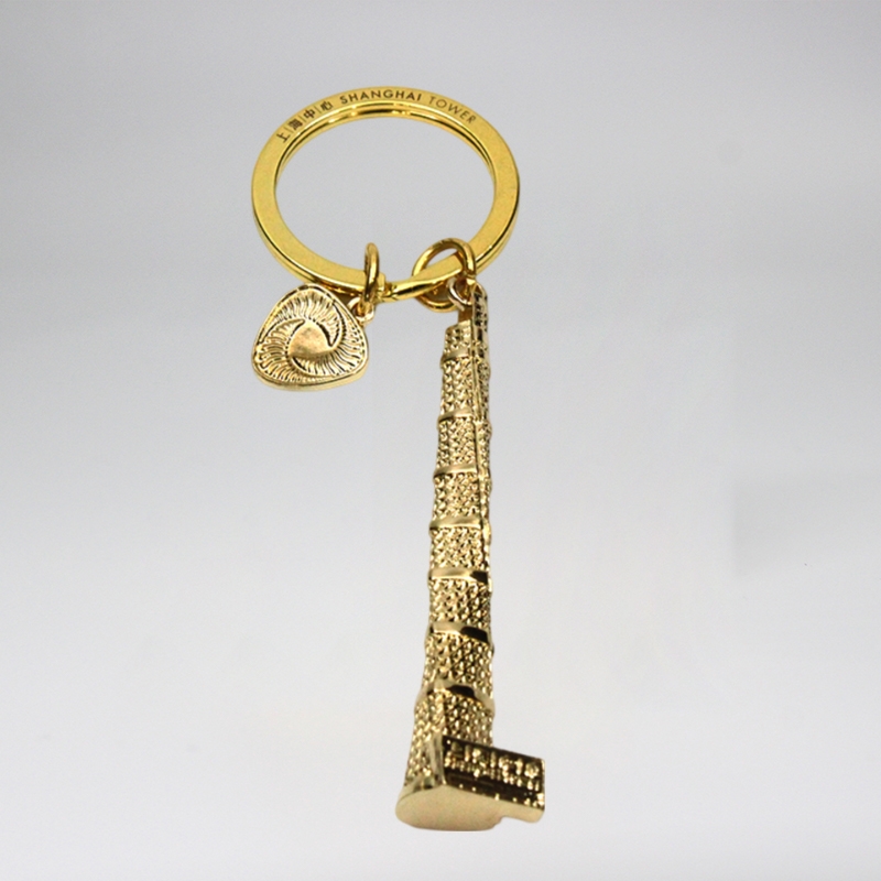 Electroplated metal keychain